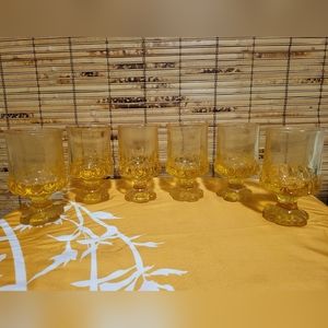 Vtg Franciscan Madeira Cornsilk Stemmed 5oz Crystal Glasses~Collectible